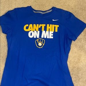 Slim fit Nike Milwaukee Brewer tee